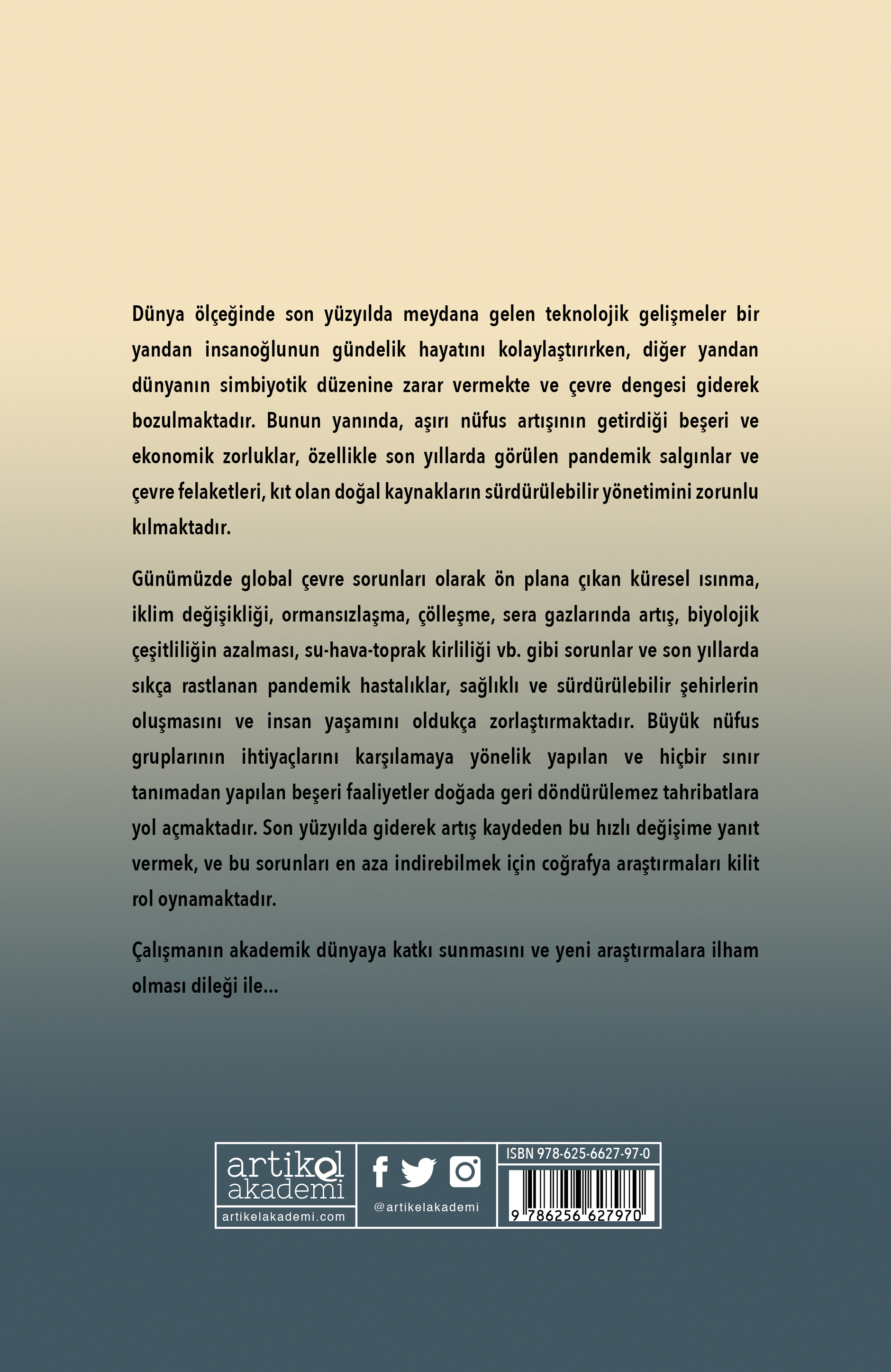 COĞRAFYA ALANINDA AKADEMİK ÇALIŞMALAR - I (2025/1)