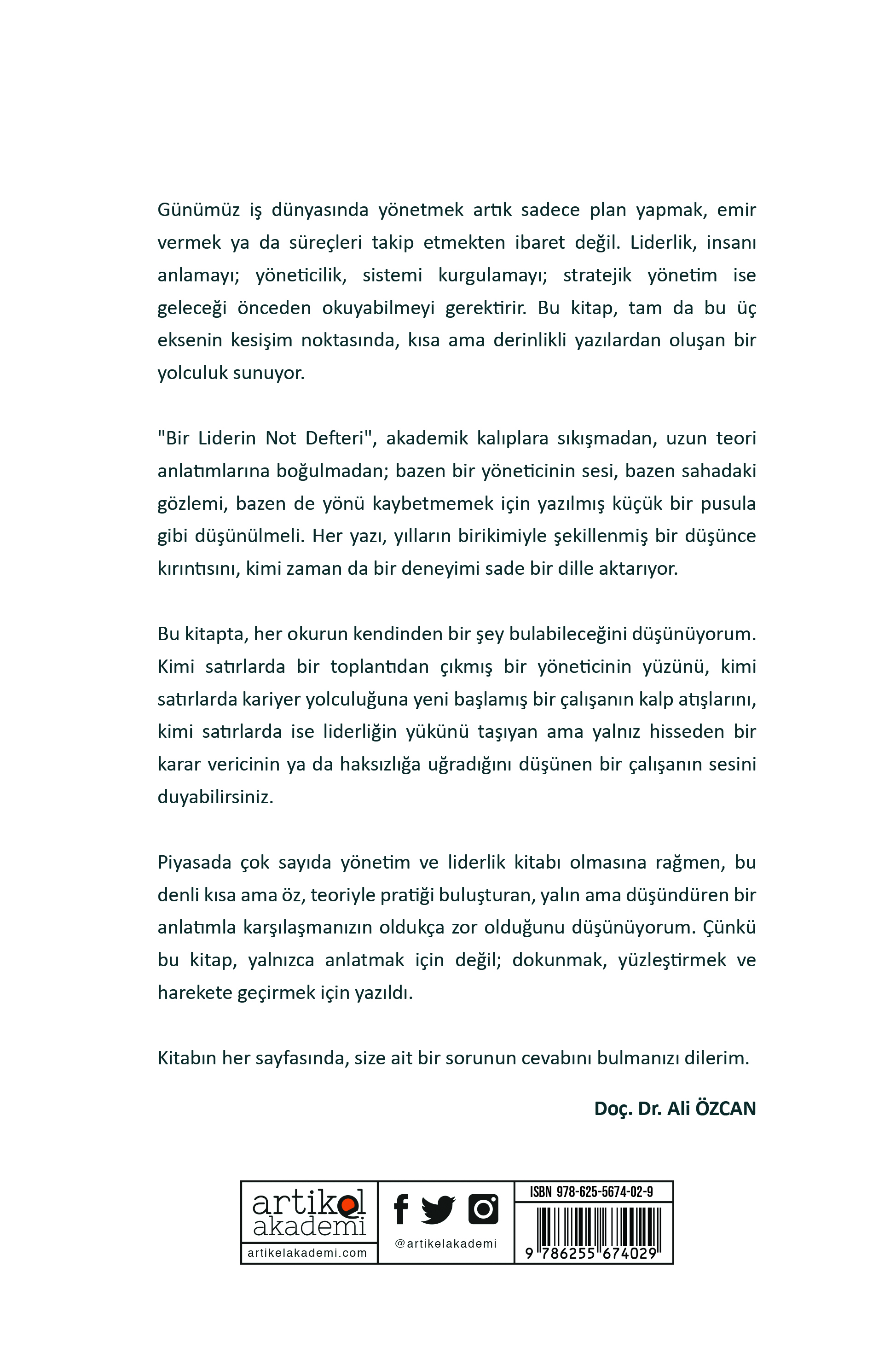 BİR LİDERİN NOT DEFTERİ