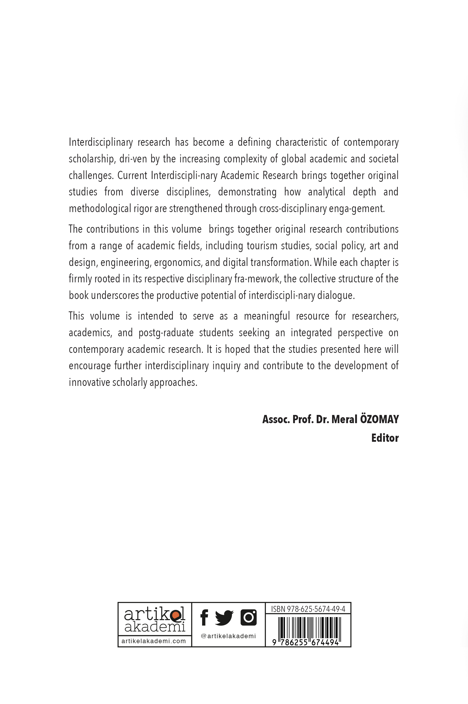 Current Interdisciplinary Academic Research