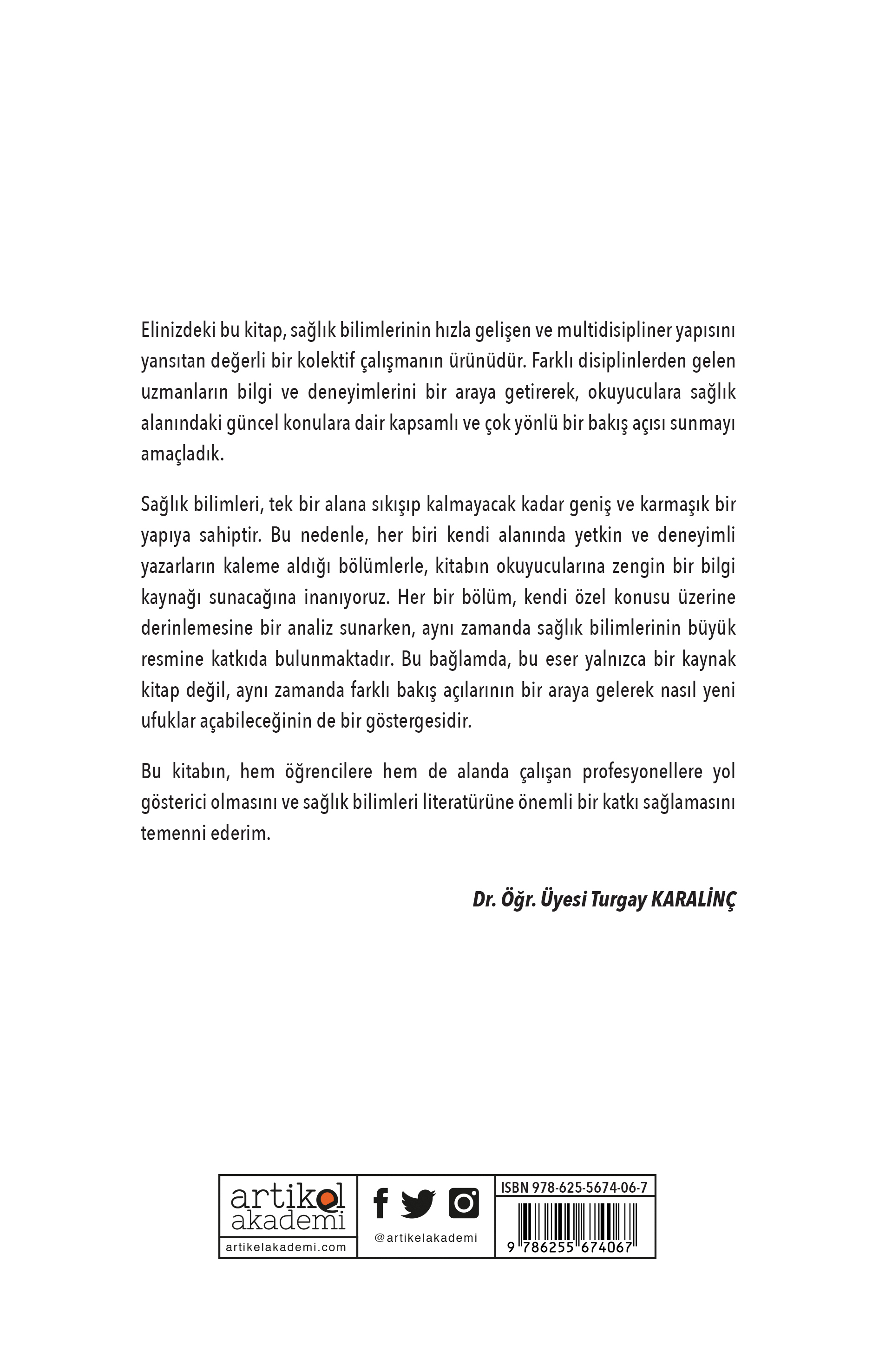 SAĞLIK BİLİMLERİ ALANINDA AKADEMİK ÇALIŞMALAR- 2025