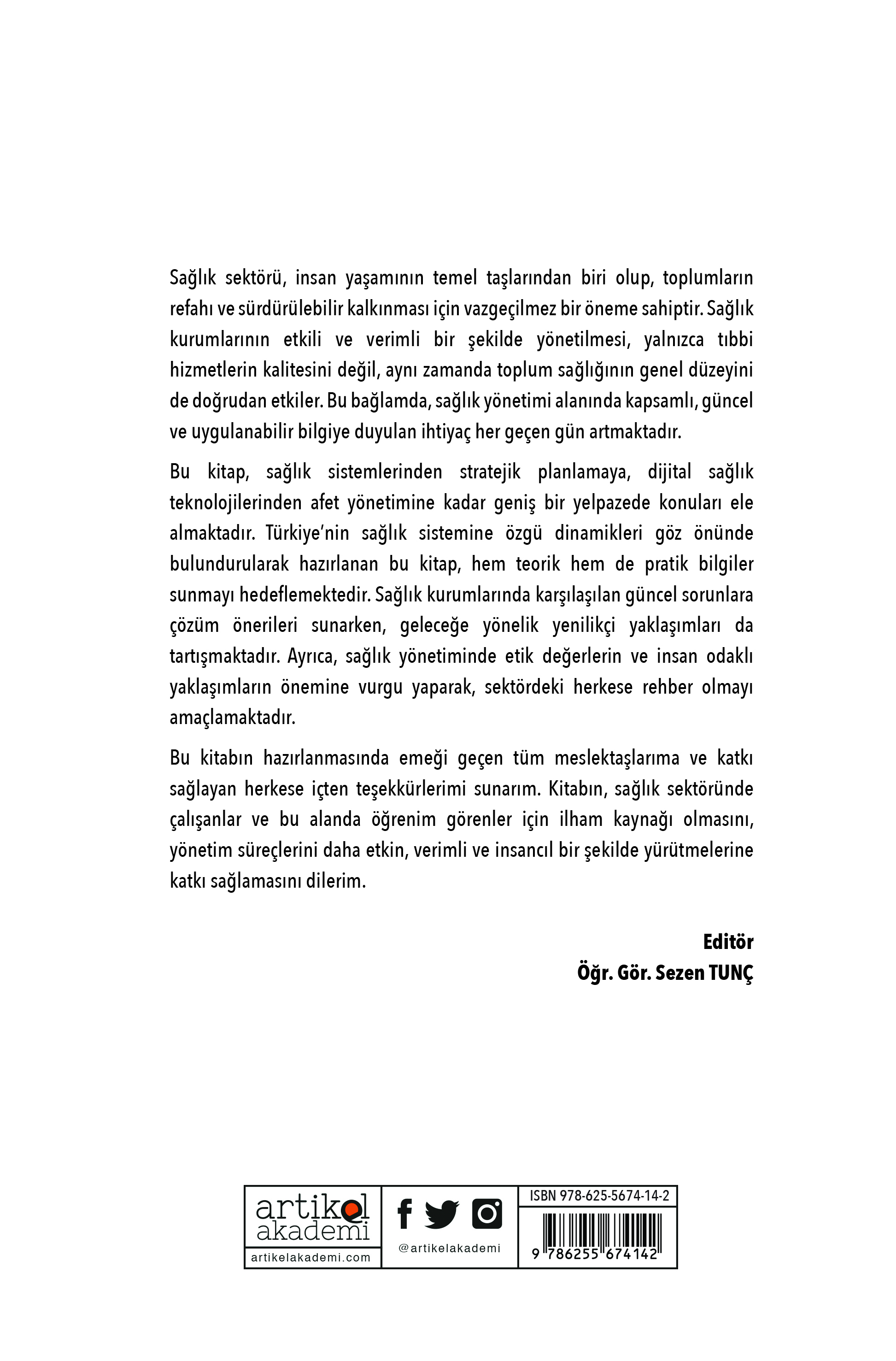 SAĞLIK KURUMLARI YÖNETİMİ