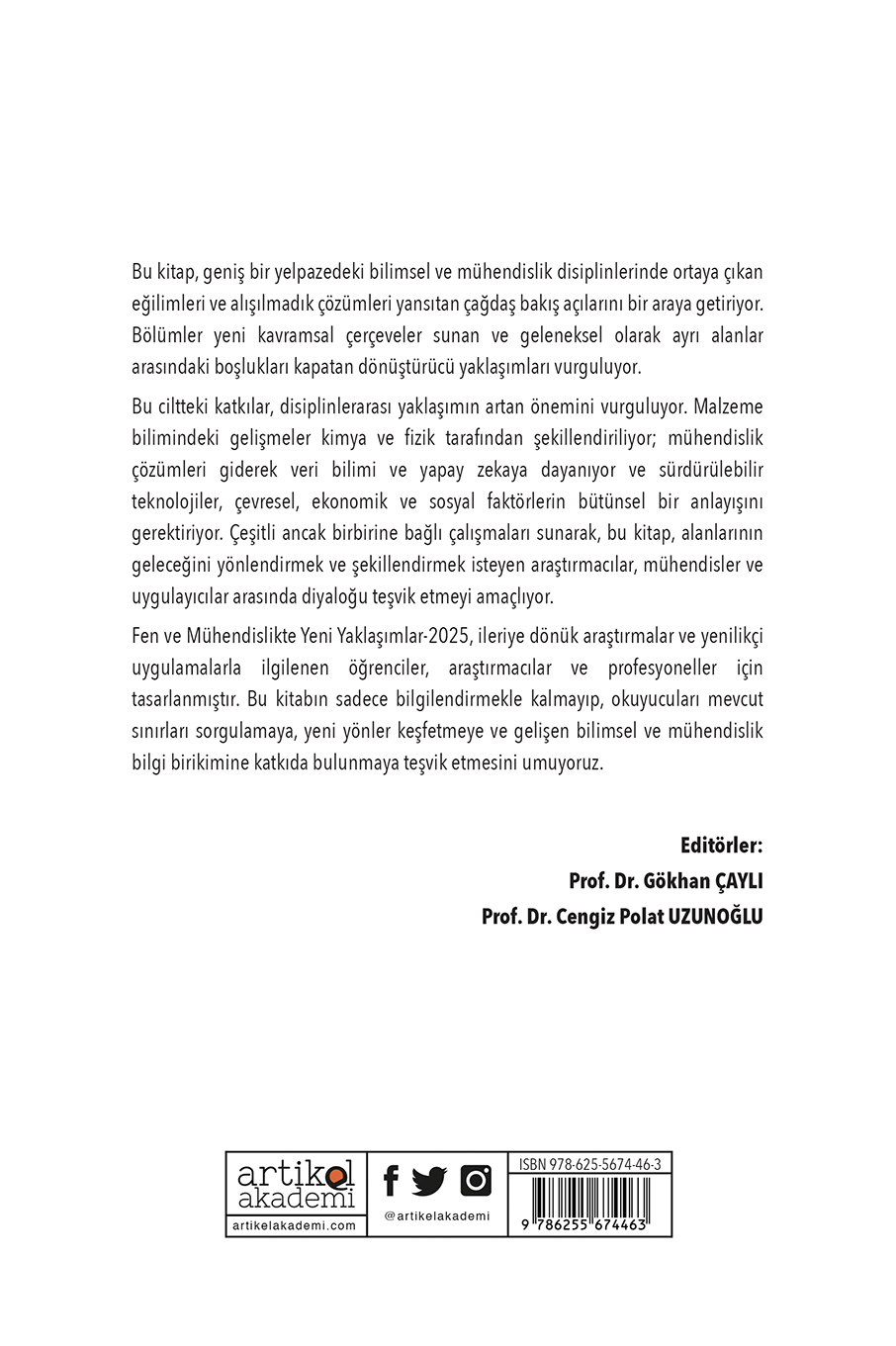 Fen ve Mühendislikte Yeni Yaklaşımlar-2025